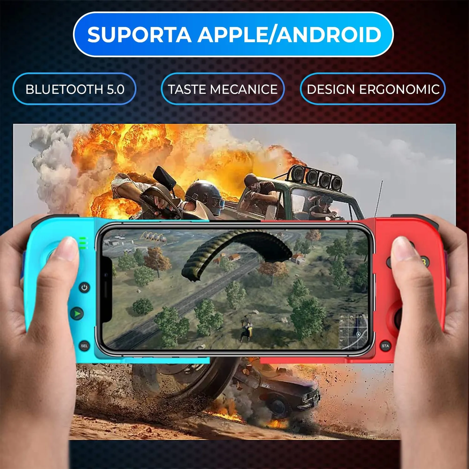 Timebox GamePad controller gaming Rosu wireless Bluetooth
