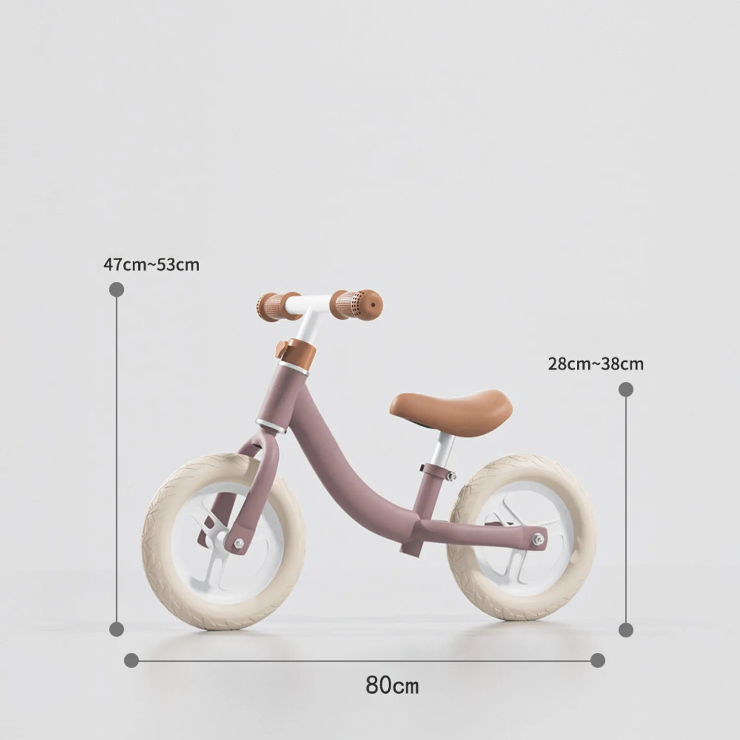 Timebox bicicletă echilibru fără pedale 12/14 inch roz