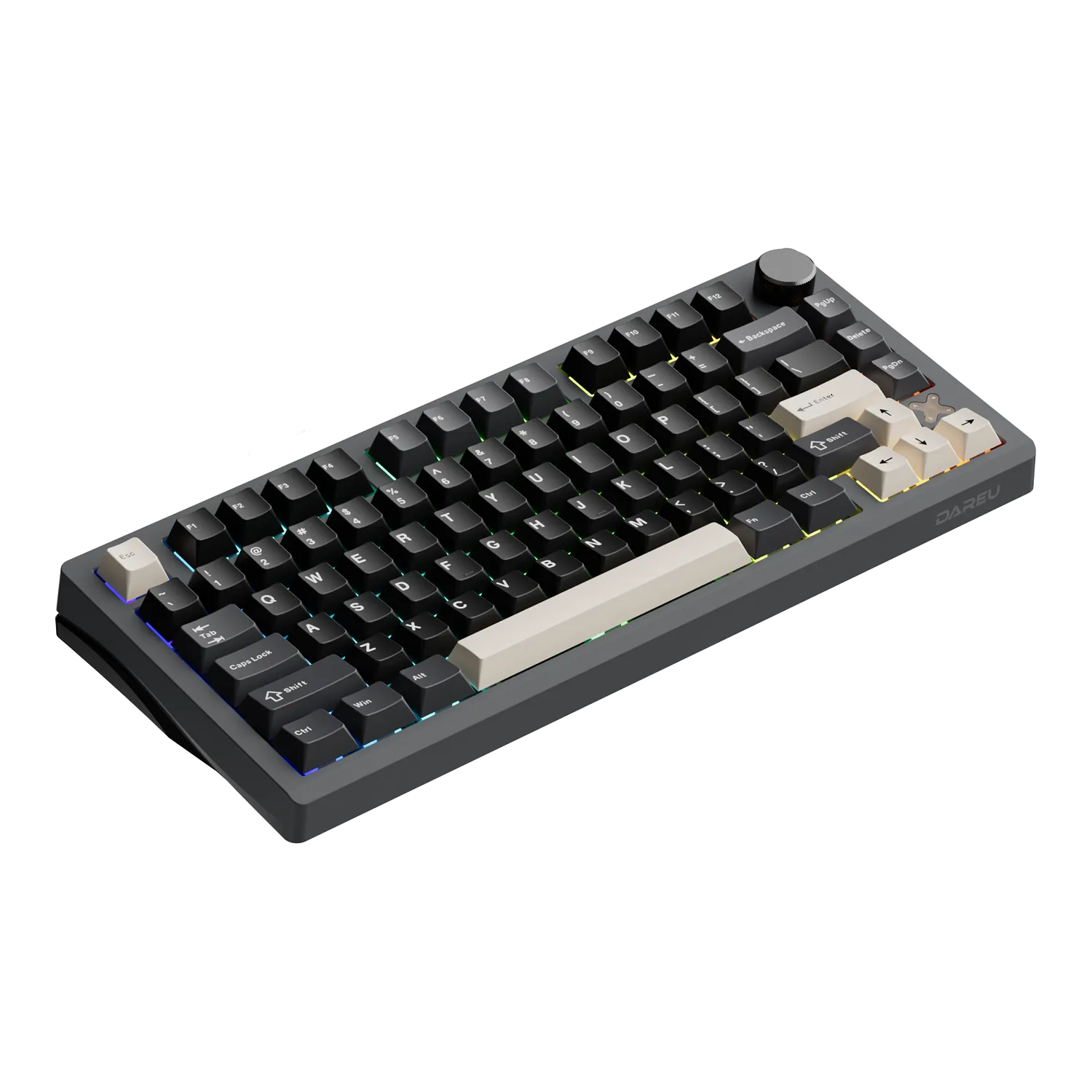 Dareu Flex 75 tastatura negru-gri RGB tri-mode knob