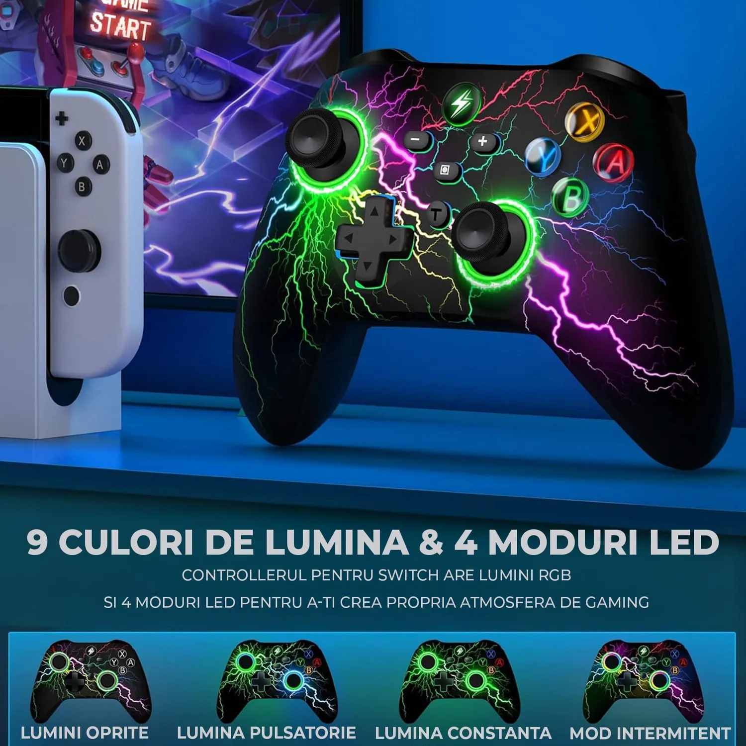Timebox Controller Wireless RGB Turbo Negru 9 culori