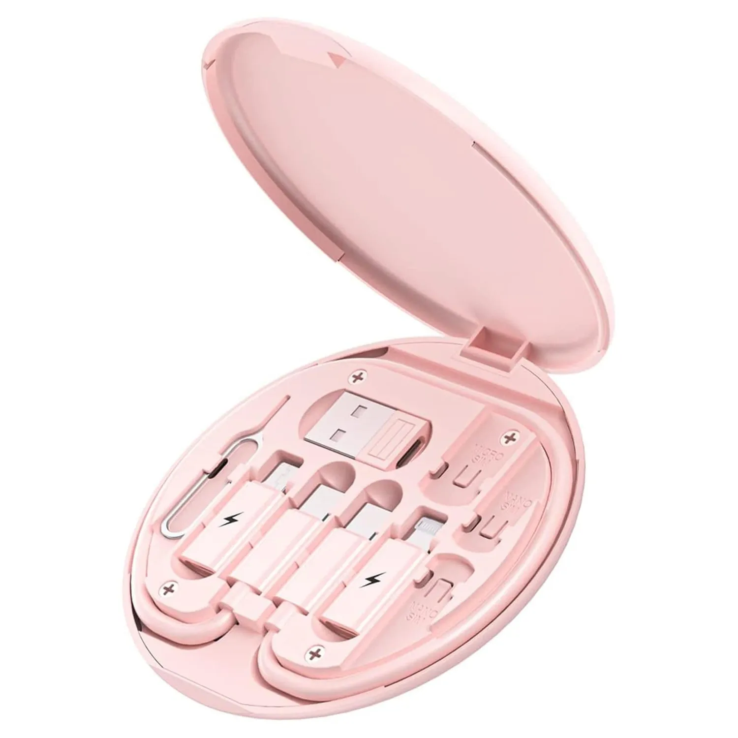 Timebox cablu date 5 in 1 60W roz 29 cm