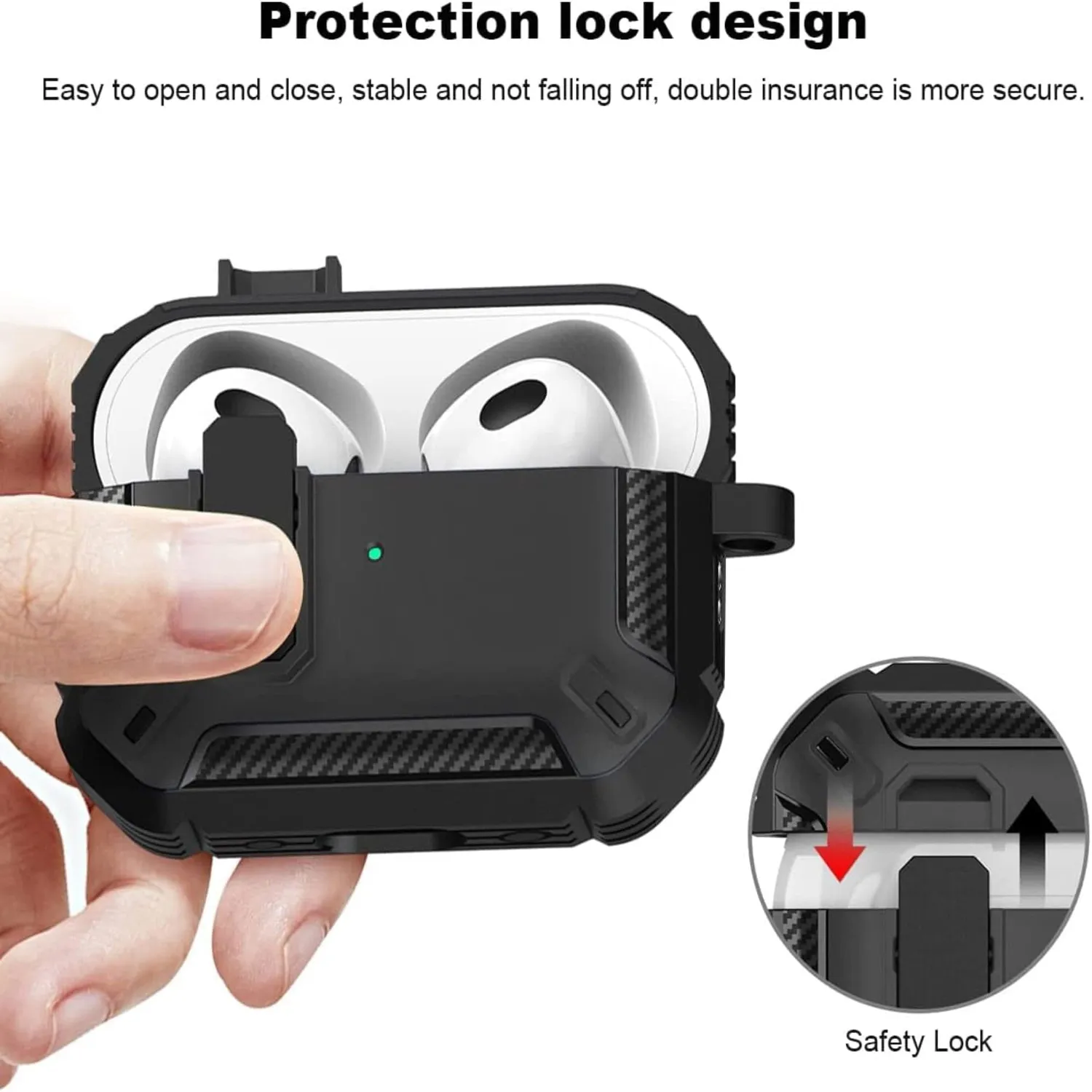 Timebox Husa Airpods Pro Negru Protectie Socuri