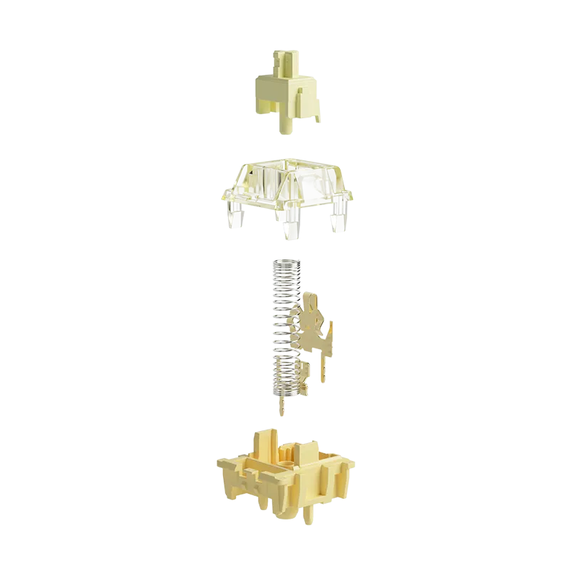MonsGeek V5 Creamy Yellow Pro switch tastatura lubrifiat