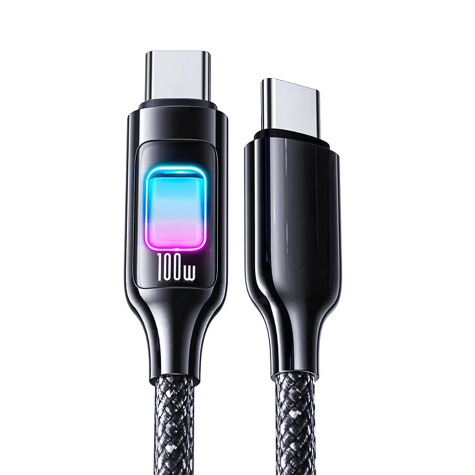 Timebox cablu USB-C 100W 1,2m negru RGB