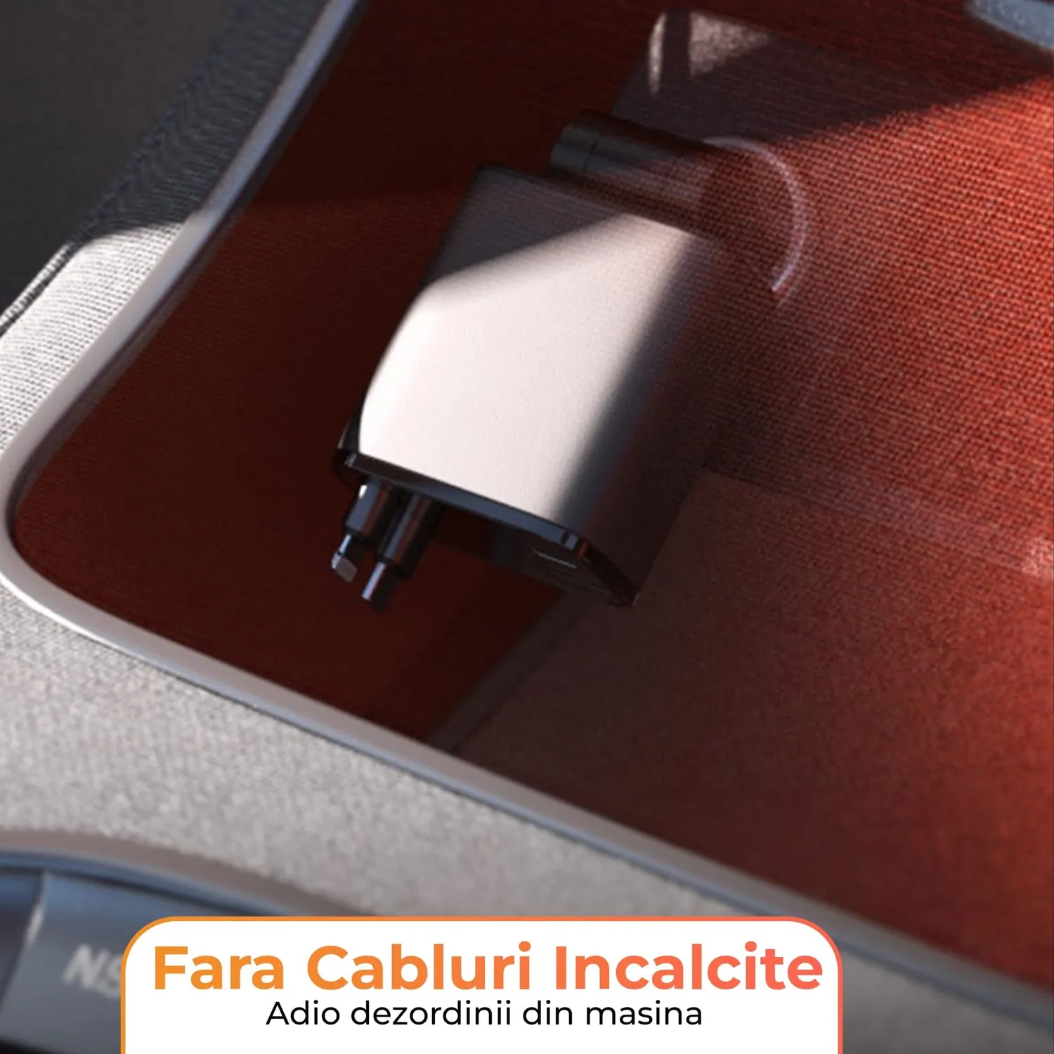 Incarcator auto Timebox 66W 4 in 1 retractabil