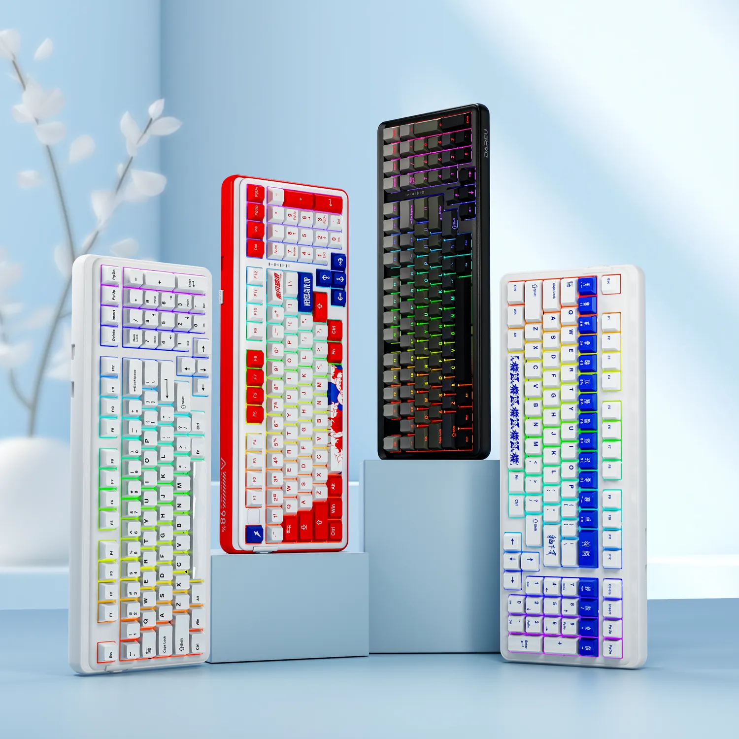 Dareu A98 tastatura gaming gri side-print 4000mAh