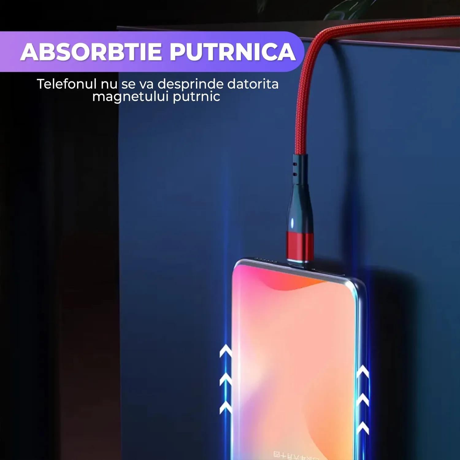 Timebox cablu 6 in 1 2m roșu 60W fast charge