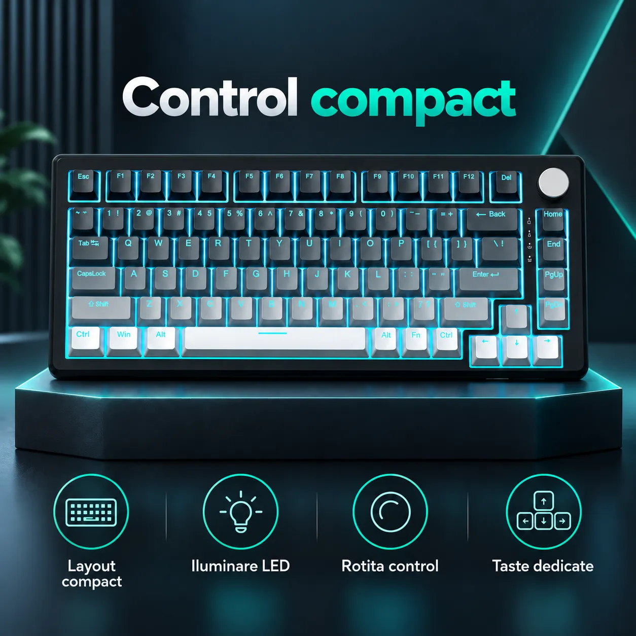 Timebox 75% tastatura mecanica Red Switch hot-swap