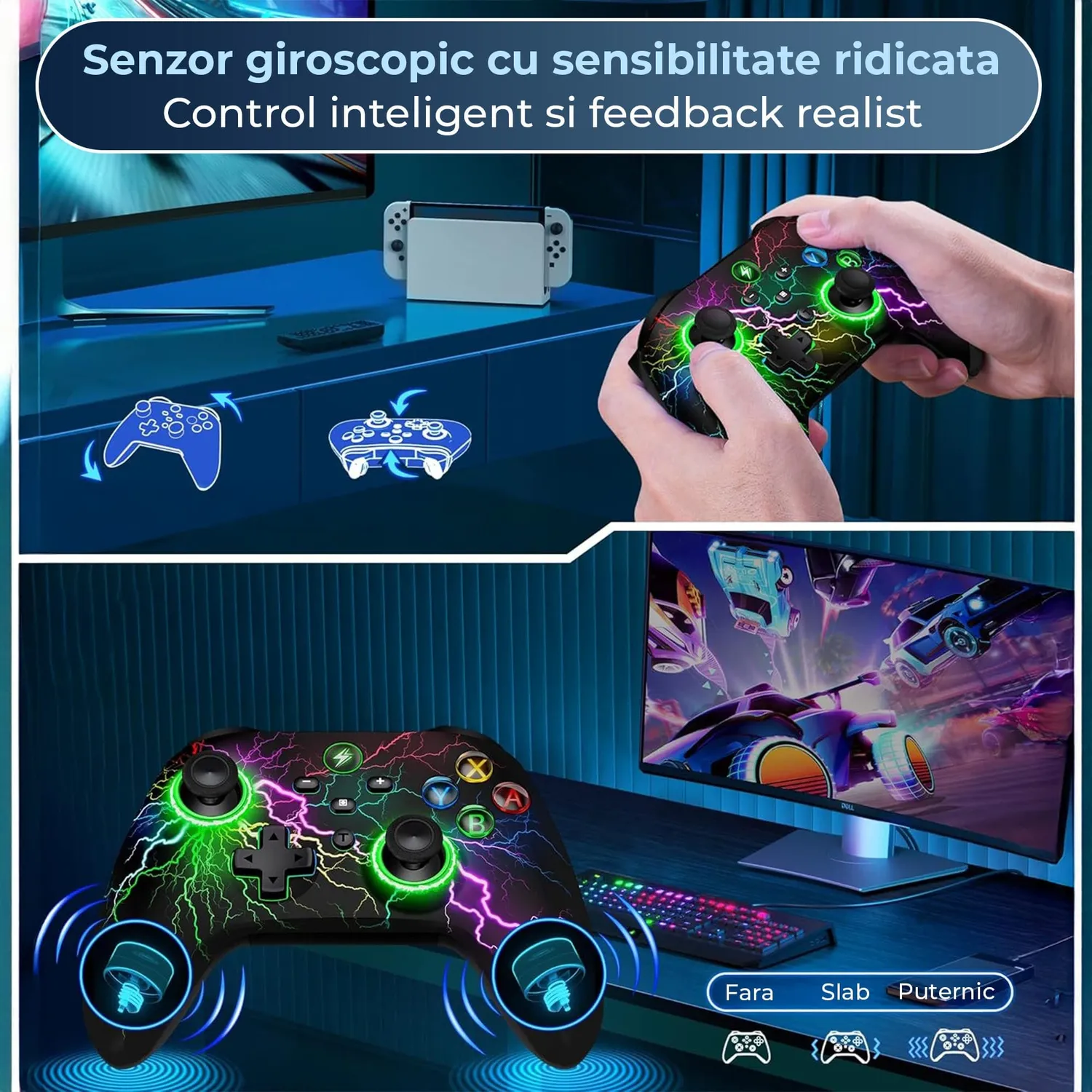 Timebox Controller Wireless RGB Turbo Negru 9 culori