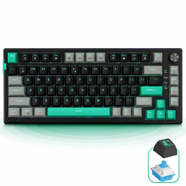 Timebox 75% tastatura mecanica Blue Switch Hot-Swap negru