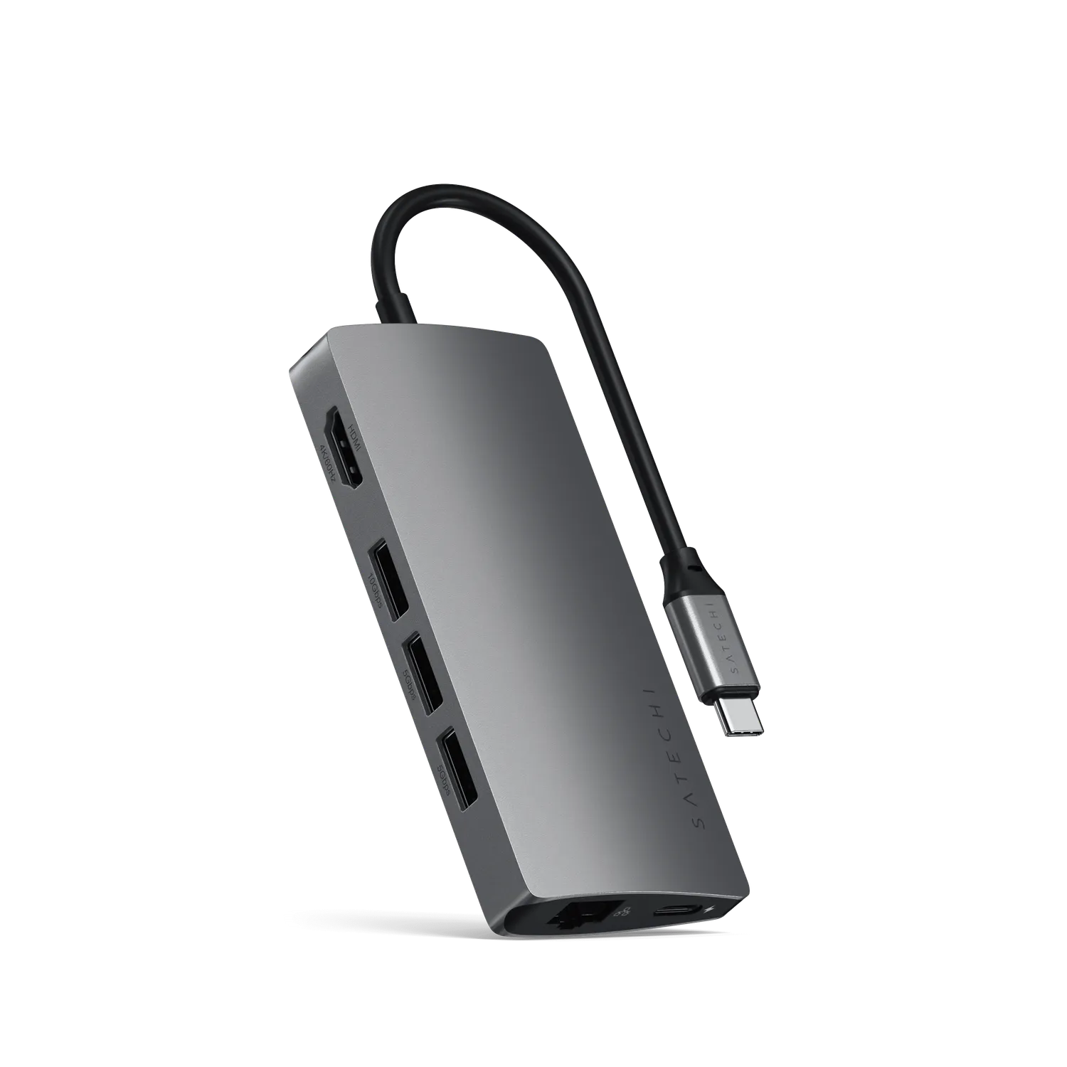 Satechi Multi-Port adaptor USB-C 4K Ethernet V2 gri