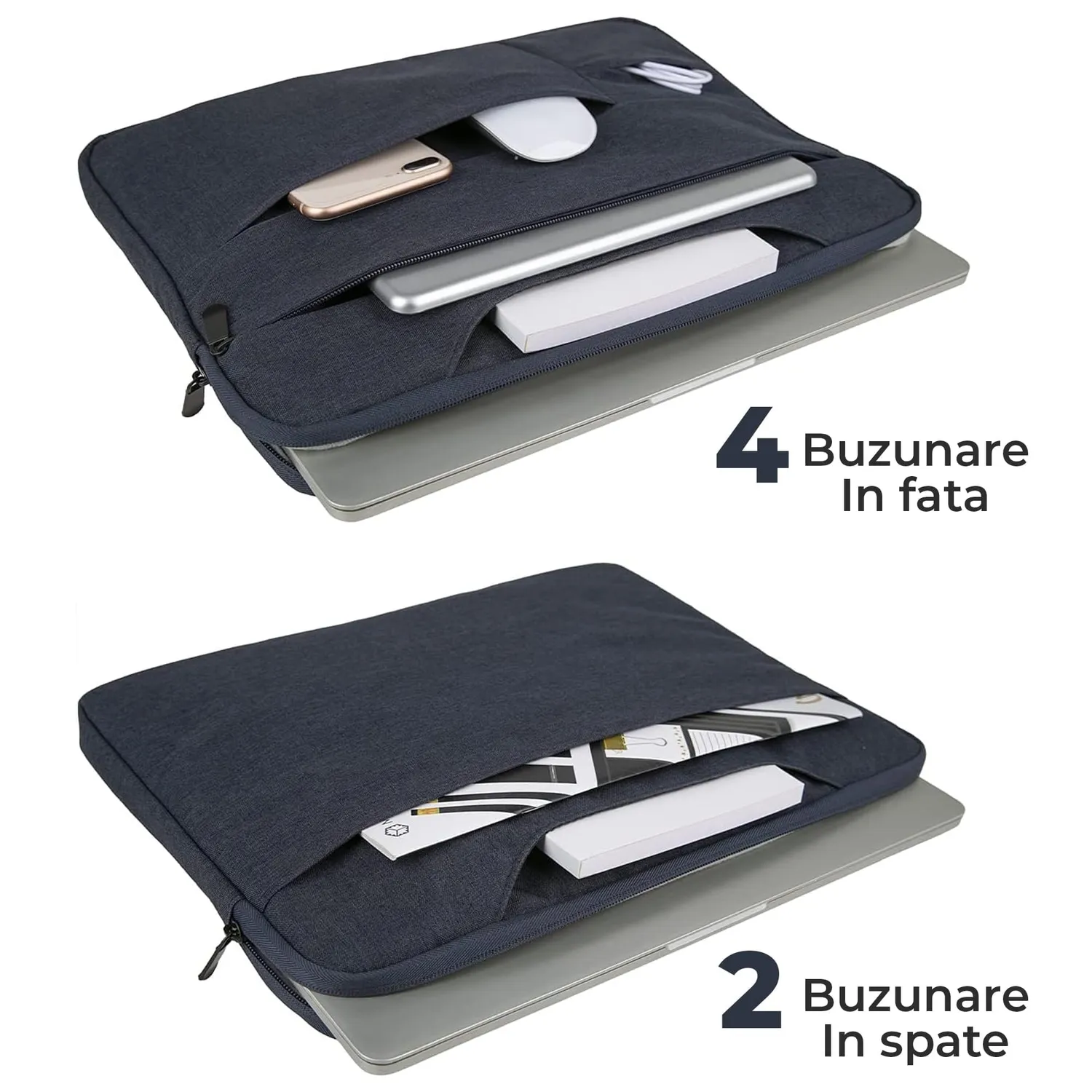 Timebox Geanta Laptop 13-16 inch Albastru Impermeabila