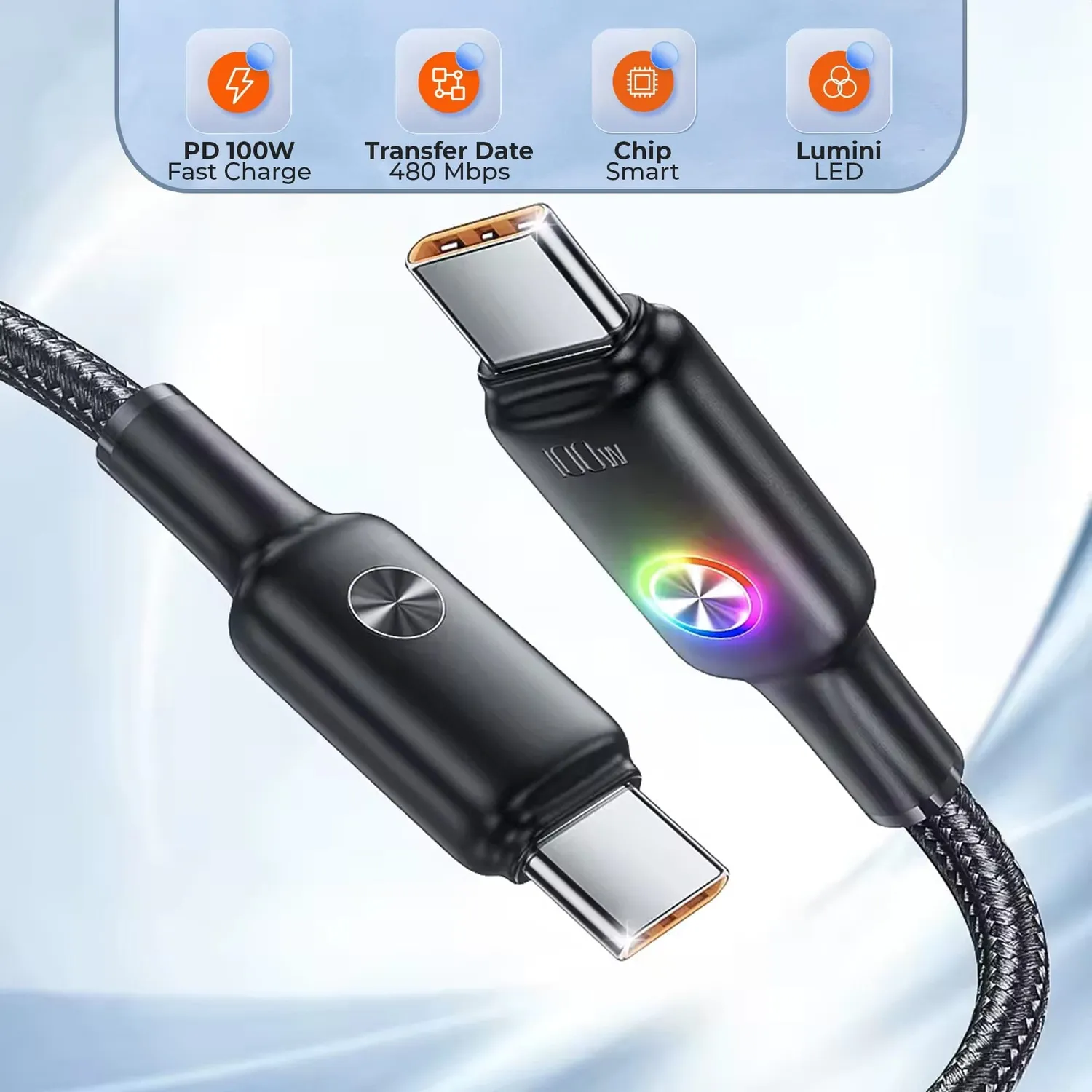 Timebox 100W 1,8m cablu USB-C Negru RGB