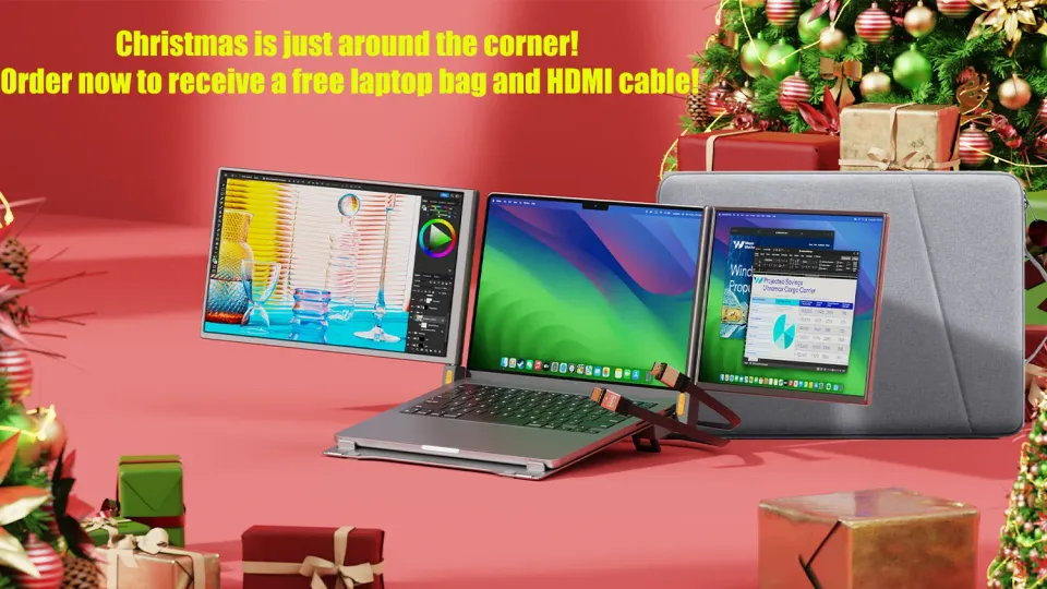 ACEELE Dual-Screen 4K monitor portabil laptop 4K