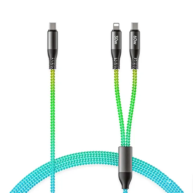 Timebox 65W 1,2m cablu USB-C la USB-C LED
