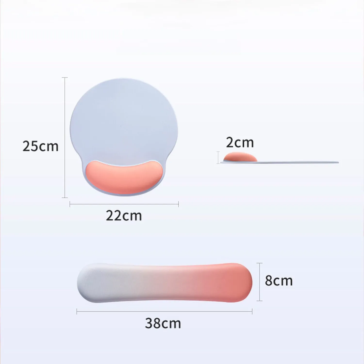 Timebox Mousepad Ergonomic Spuma Memorie Albastru