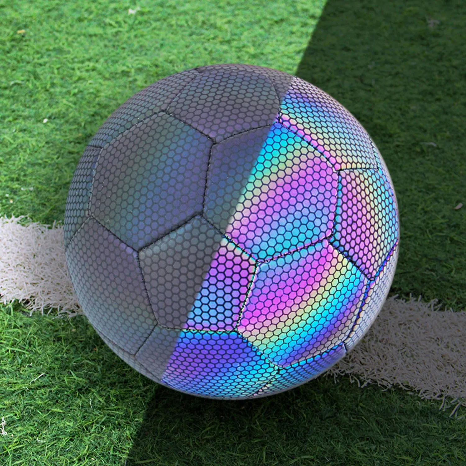 Timebox Minge Fotbal PU Night Glow Reflexie Laser Verde
