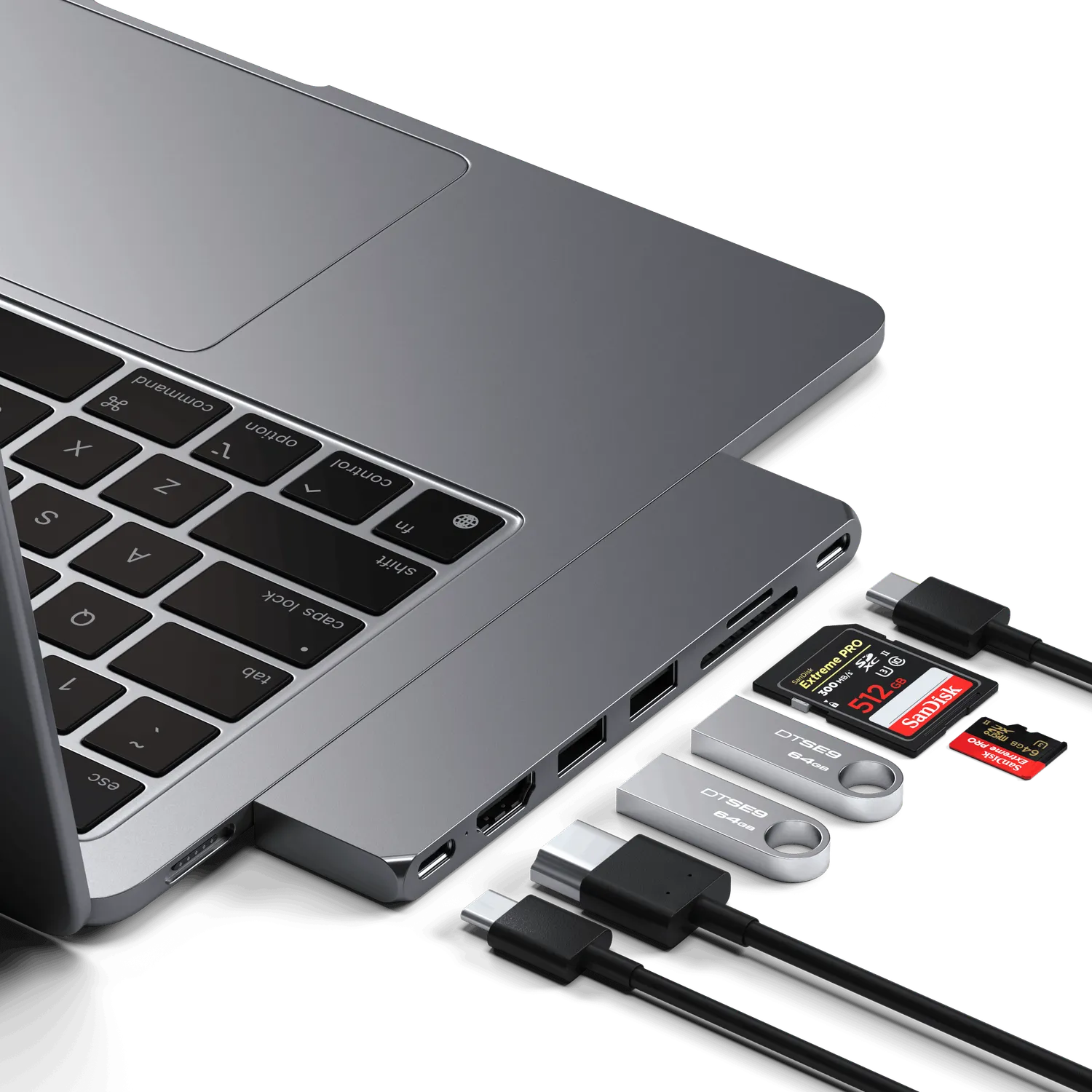 Satechi Pro Hub Slim statie andocare argintie 6-in-1