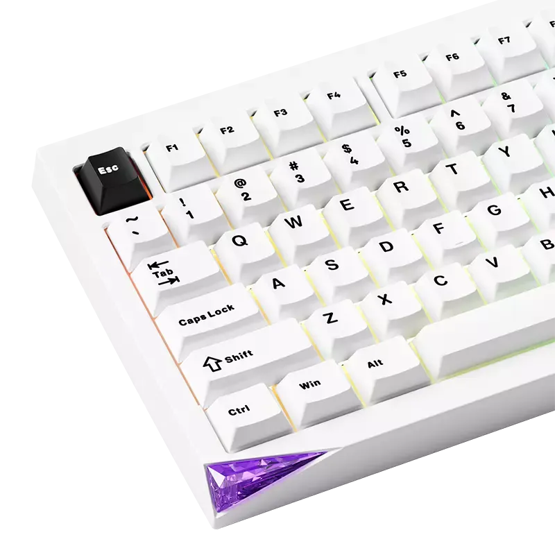 MonsGeek Gem VIA 01 tastatura mecanica alb-negru