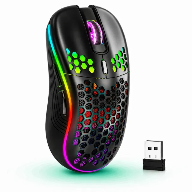 Timebox mouse gaming wireless negru 1600DPI 80g