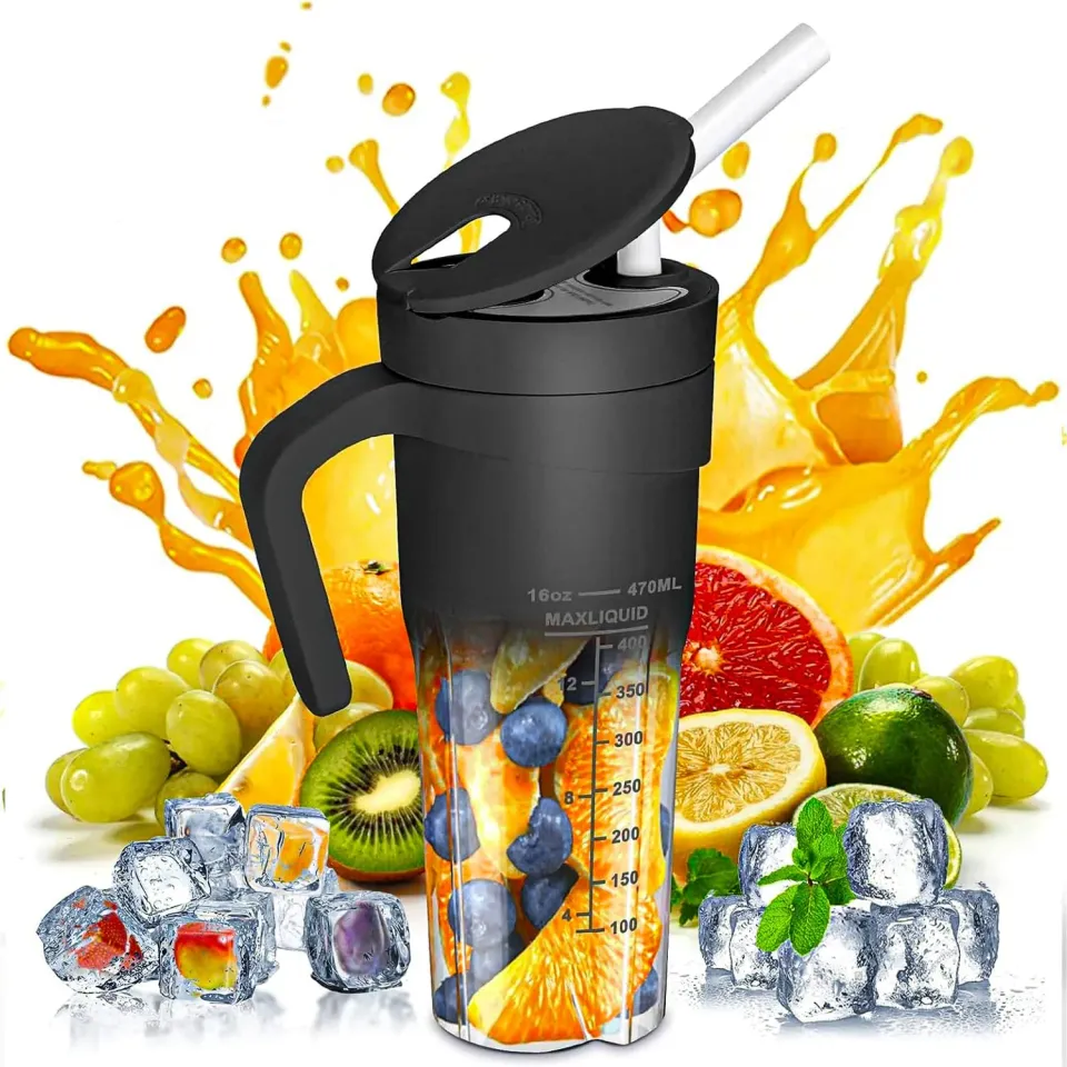 Timebox Mini blender electric portabil 470ml negru 4000mAh