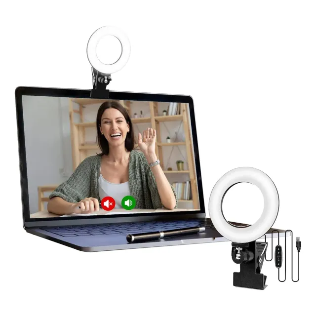 Timebox Ring Light lampă LED videoconferință USB