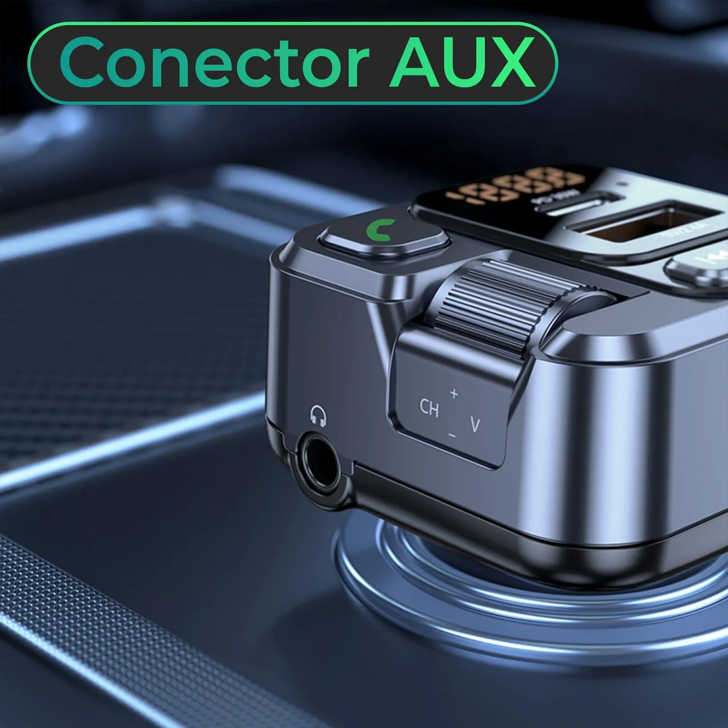 Timebox Modulator FM Hands-Free QC3.0 Bluetooth 5.0