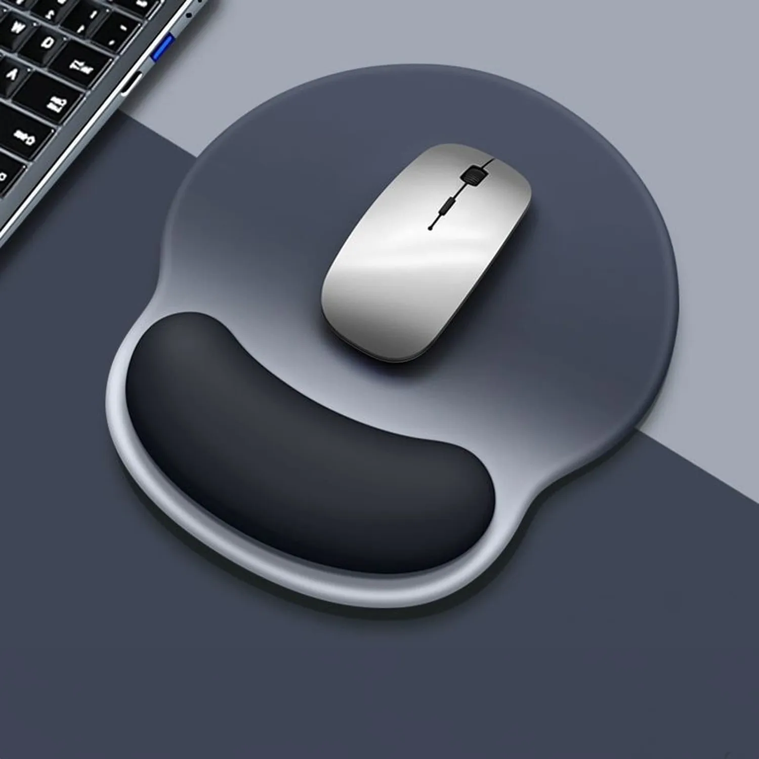 Timebox Mousepad ergonomic spuma memorie negru wrist rest