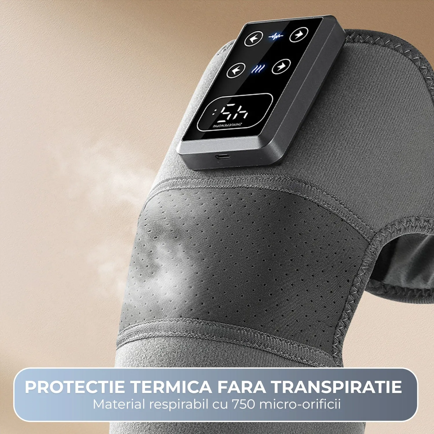 Timebox set 2 aparate termice genunchi gri wireless