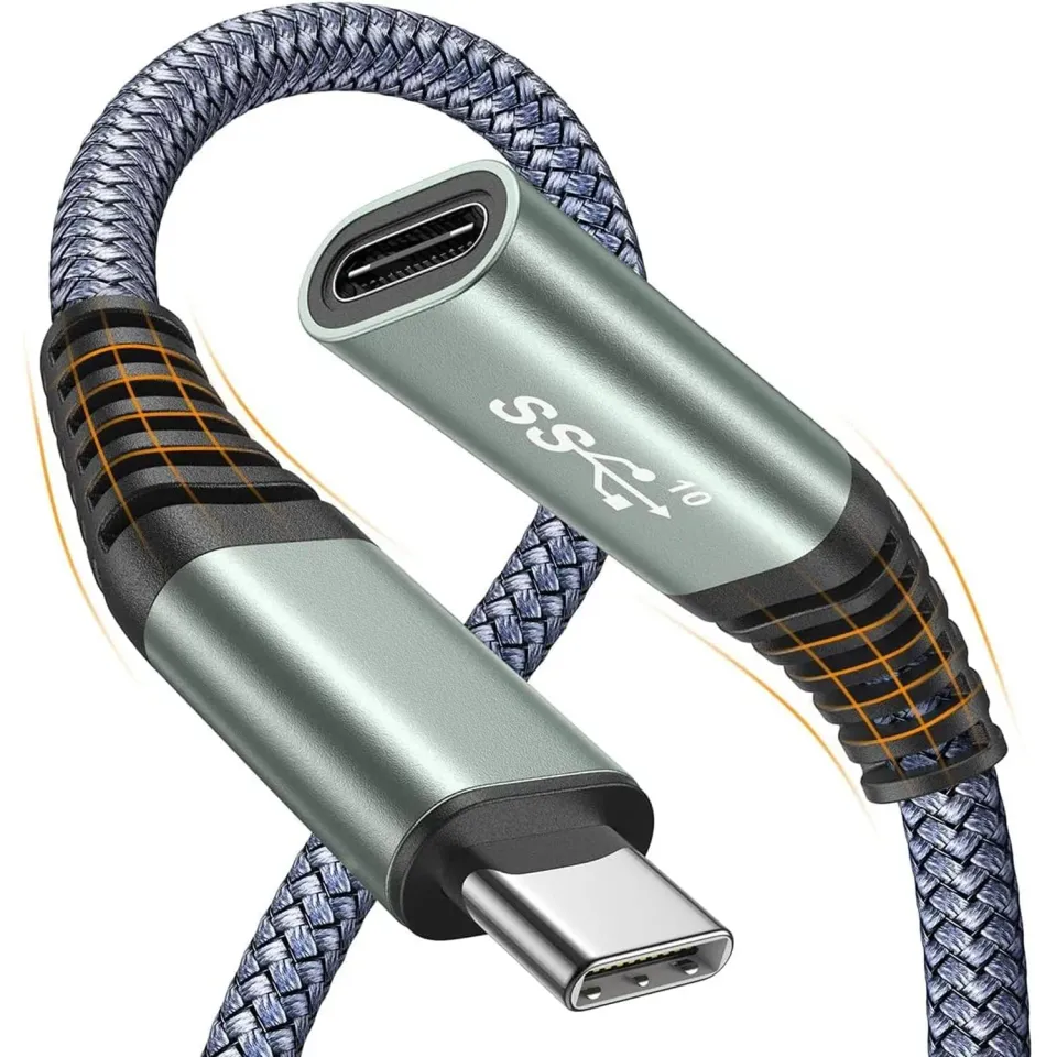 Timebox Extender cablu prelungitor USB-C 2m gri 100W