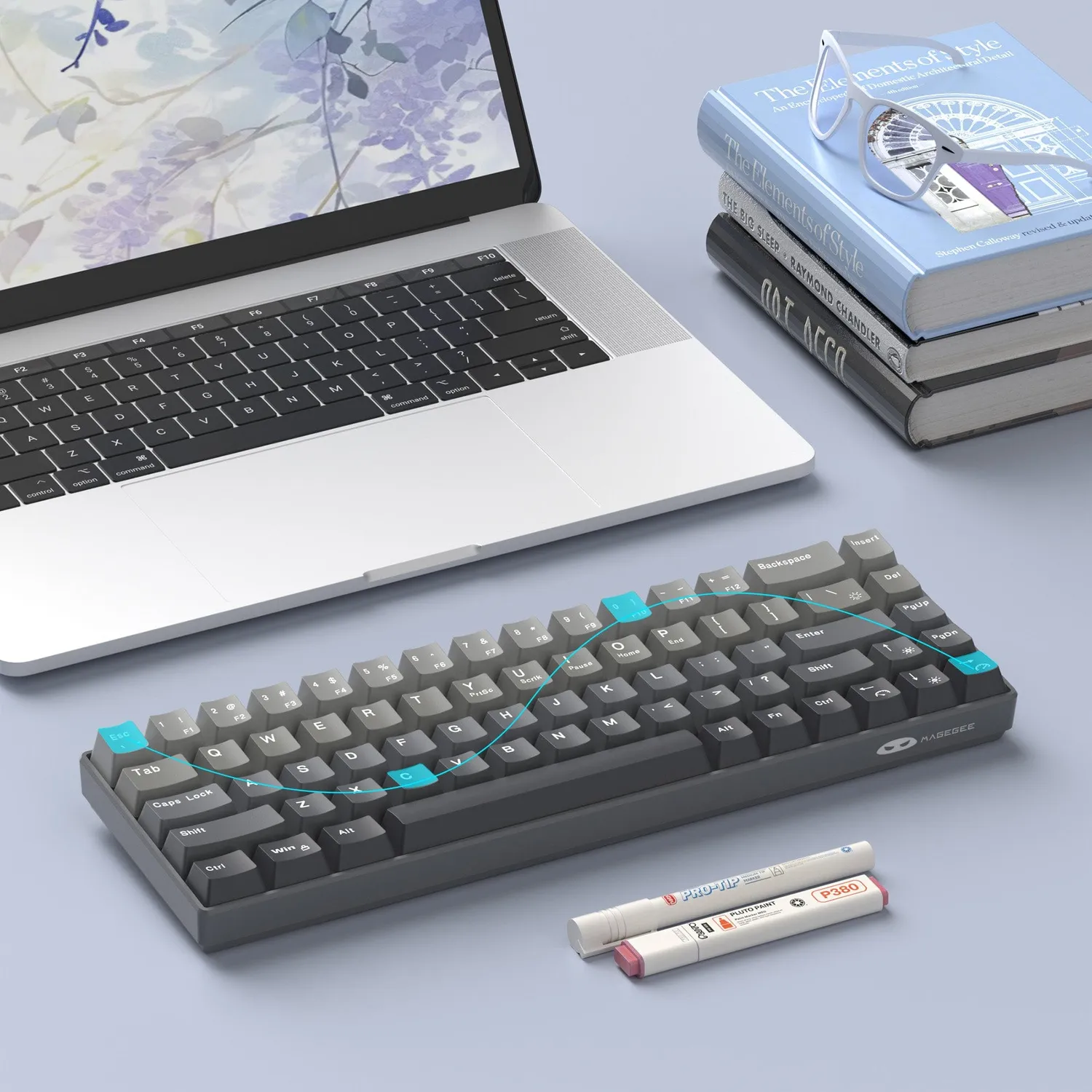 Timebox tastatura mecanica 60% RGB gri hot-swap