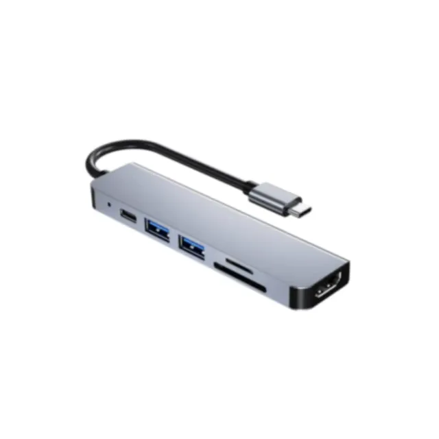 Timebox hub USB cu HDMI argintiu