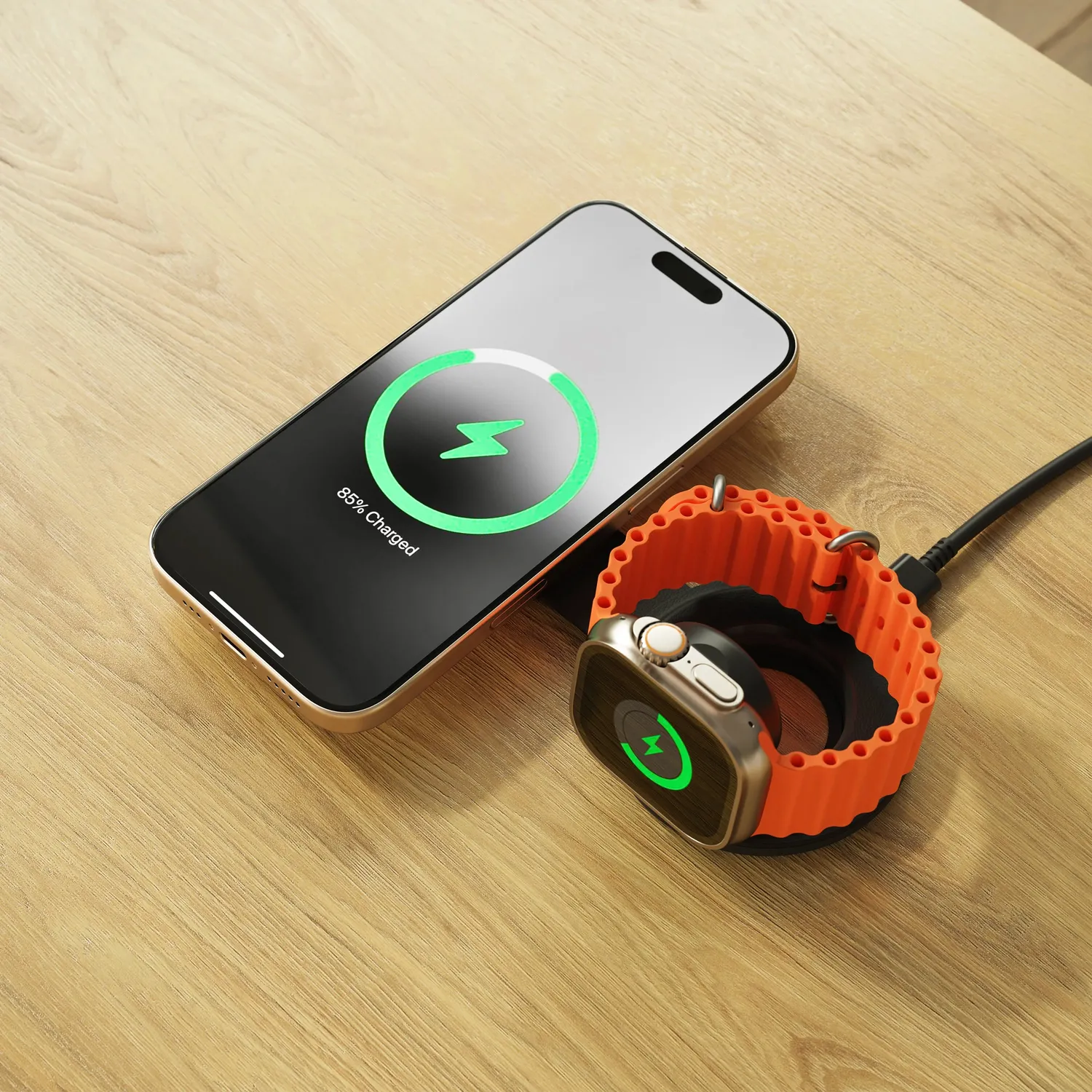 Satechi OntheGo 2-in-1 Charger incarcator wireless negru Qi2