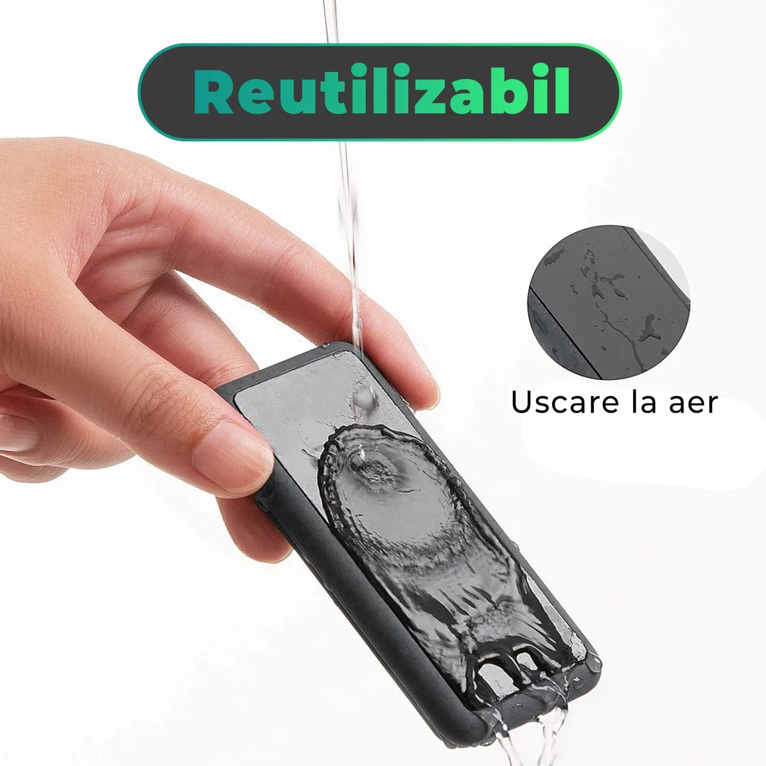 Timebox organizator cabluri magnetic 5 locuri negru silicon