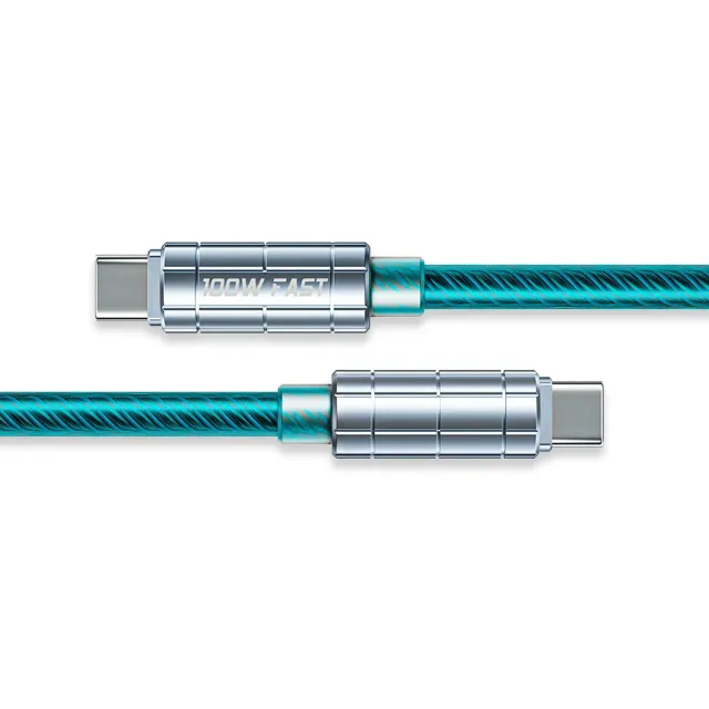 Timebox Cablu USB-C 100W 1m Turcoaz Date