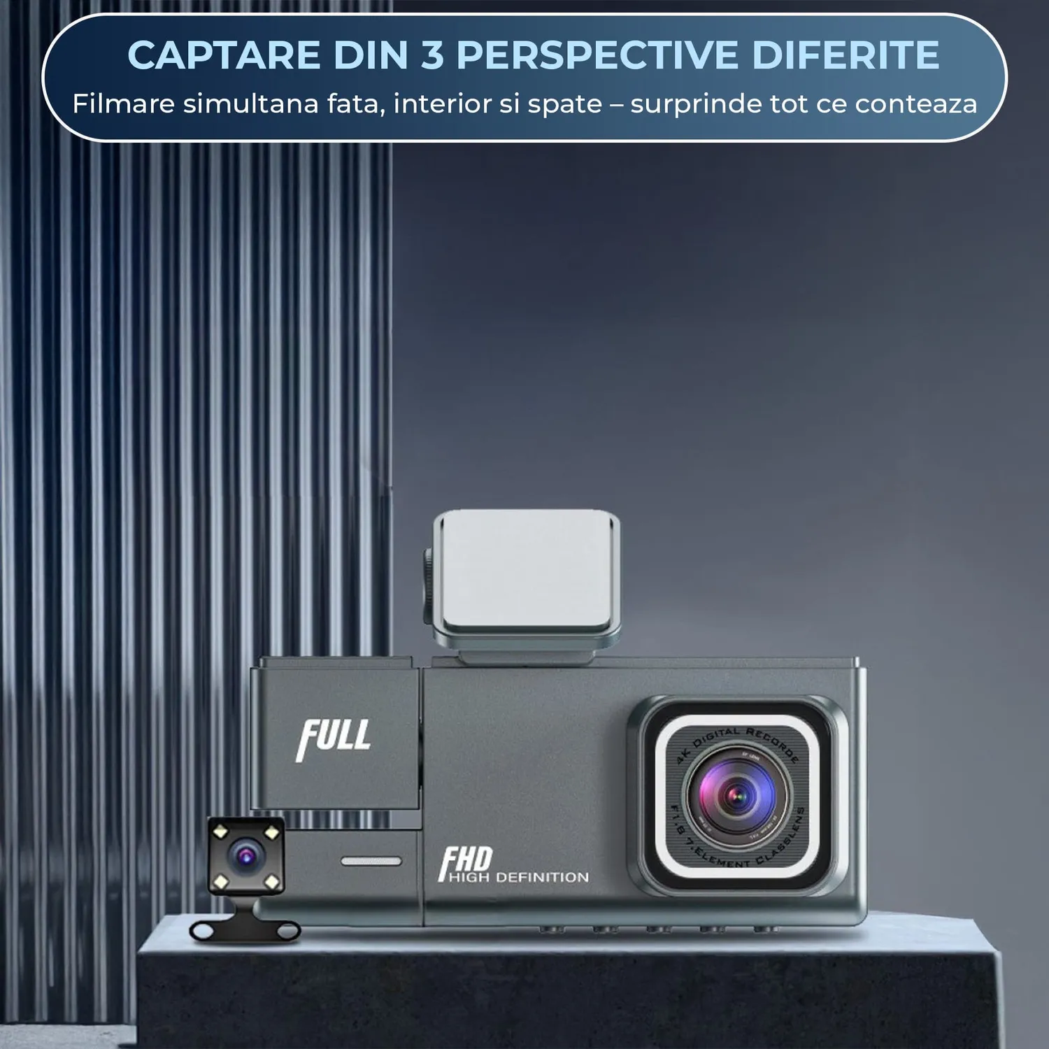 Cameră auto Timebox Full HD 1080p 170° tactilă