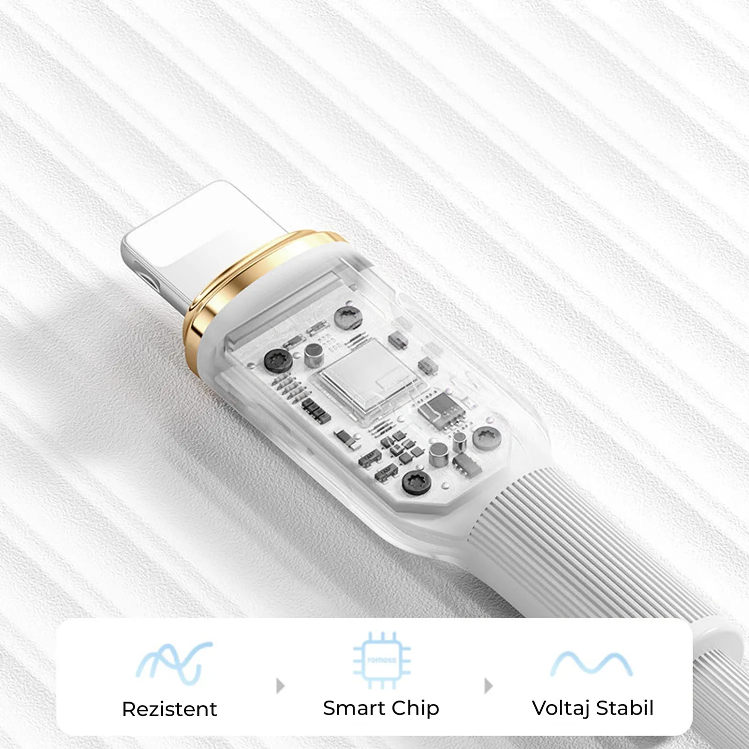 Timebox cablu USB-C Lightning 27W 1,5m alb