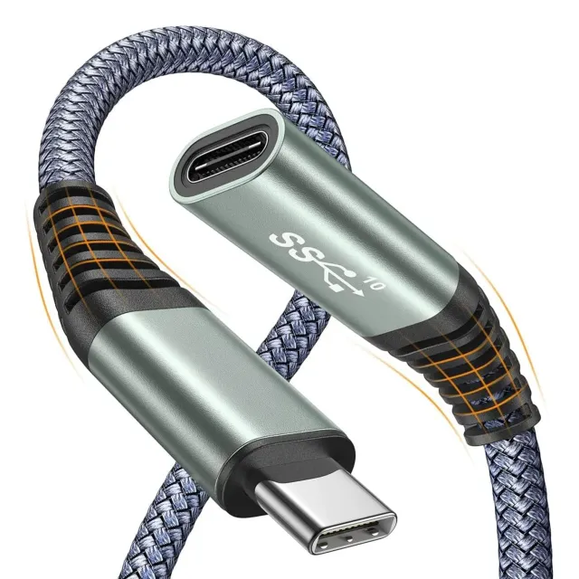 Timebox Cablu Prelungitor USB-C 240W 1m Gri 20Gbps