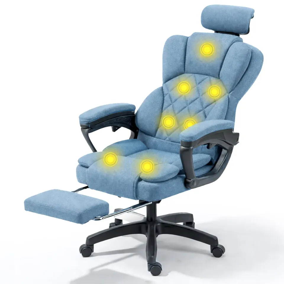 Timebox 125° Footrest scaun birou turcoaz cu masaj