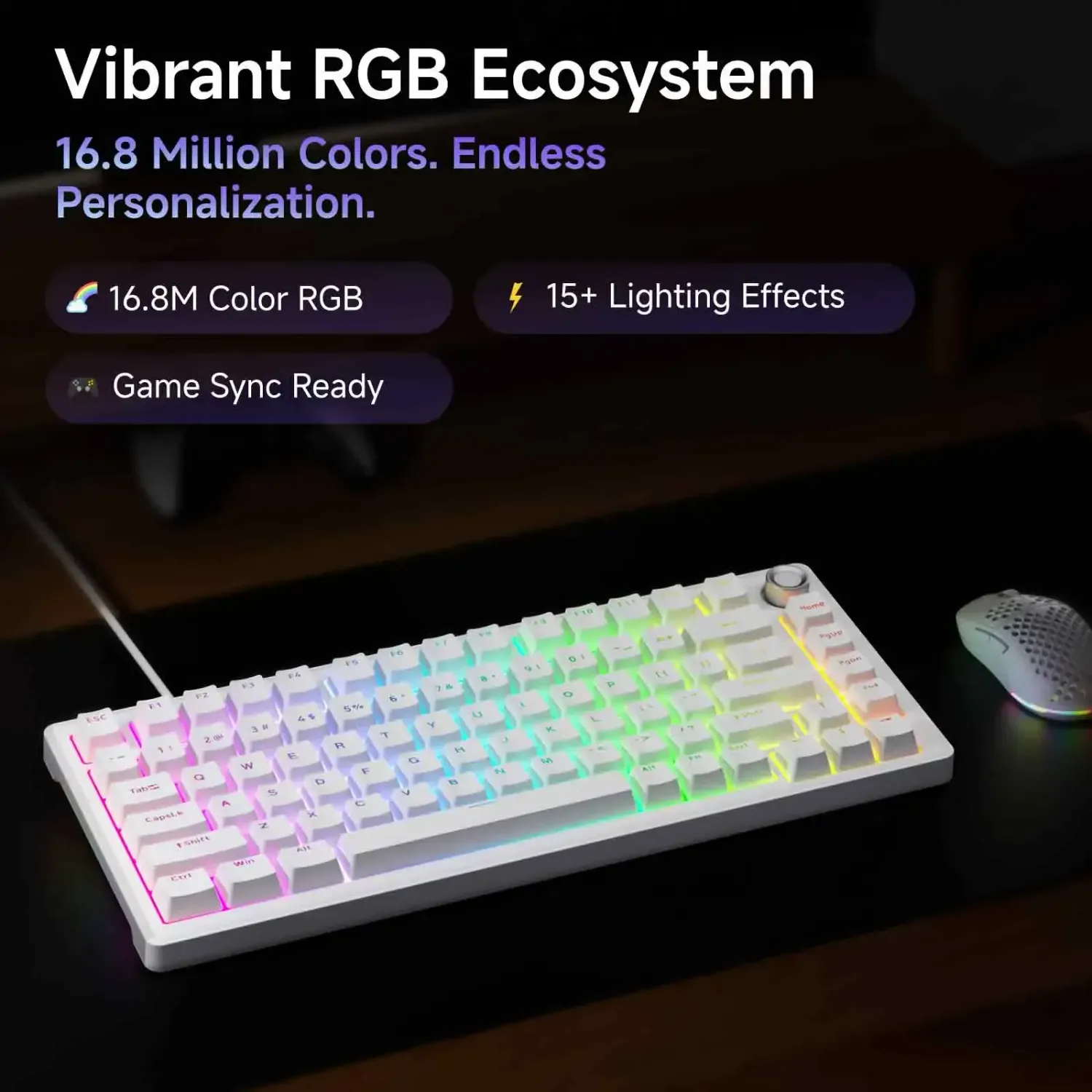 Kemove TMKB T81E tastatura mecanica RGB creamy