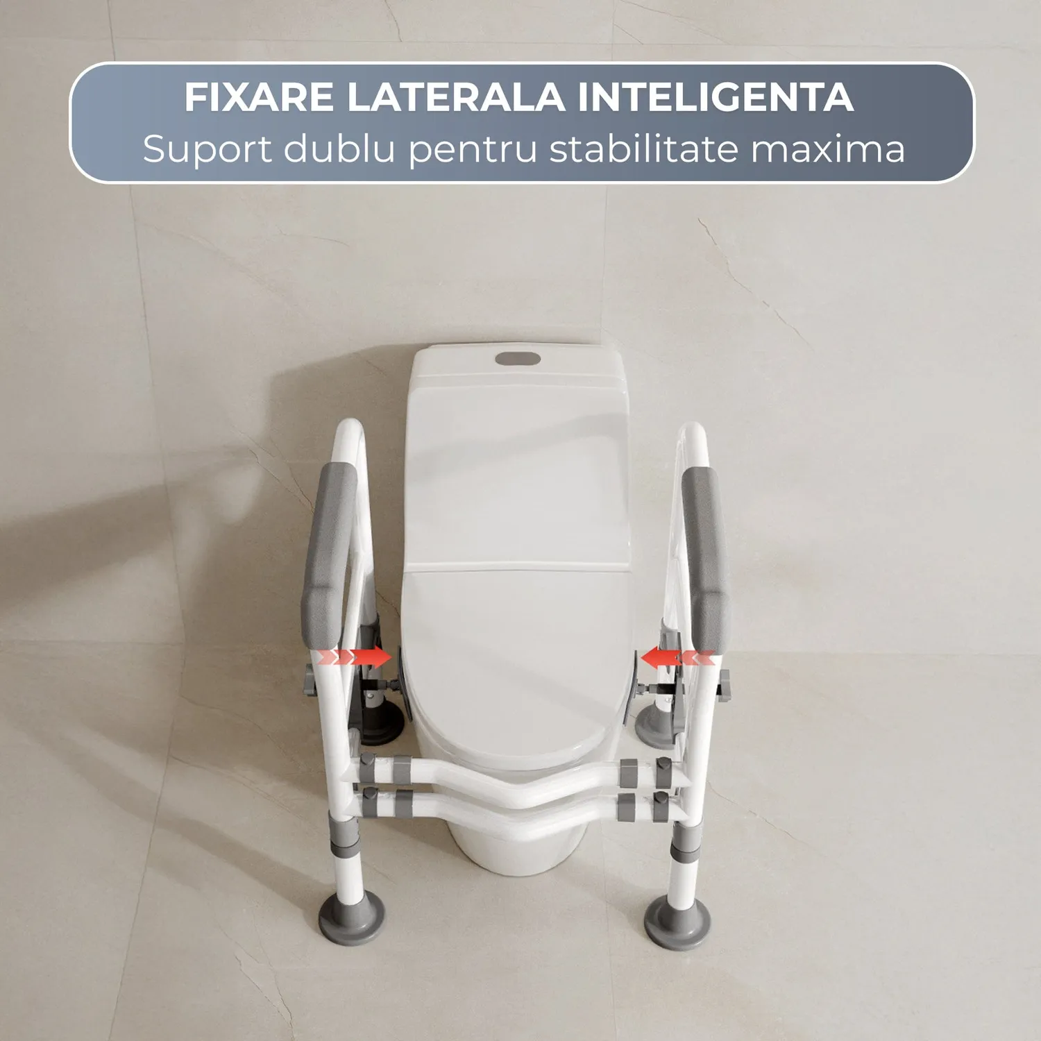 Timebox Cadru Sprijin Toaleta 150 Kg Pliabil Ventuza