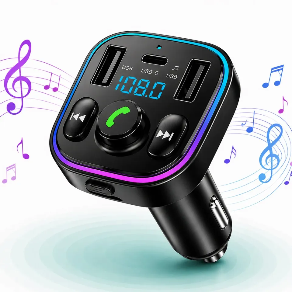 Timebox Modulator FM Bluetooth 5.0 handsfree negru QC3.0