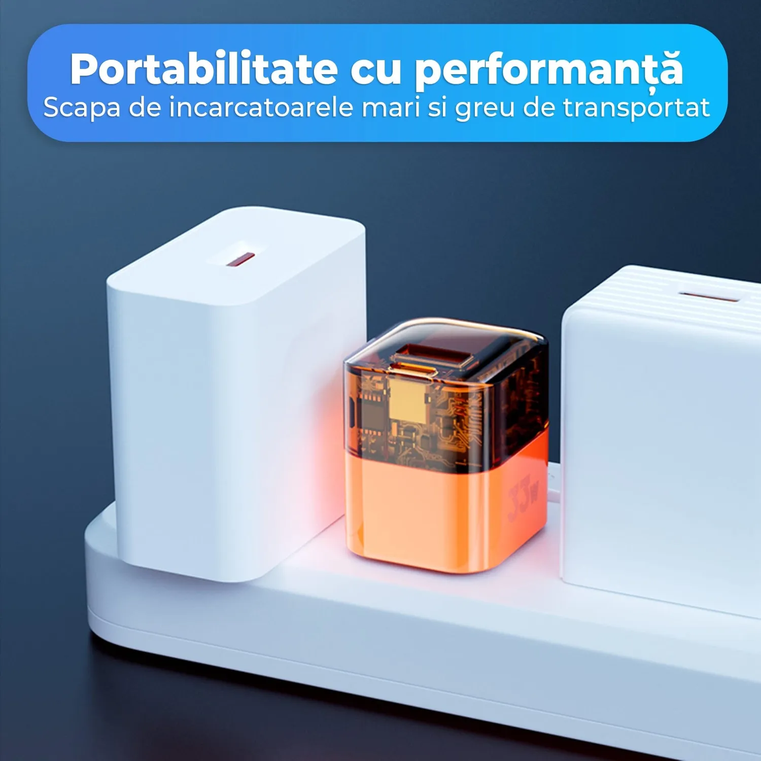 Timebox 33W incarcator retea 2 porturi alb fast charge