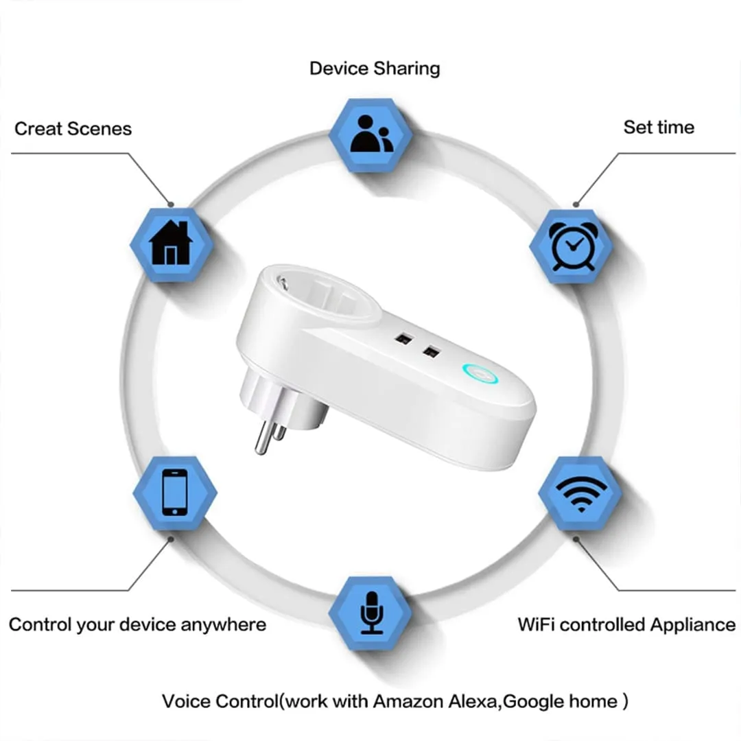 Timebox priza smart wireless 2x USB WiFi