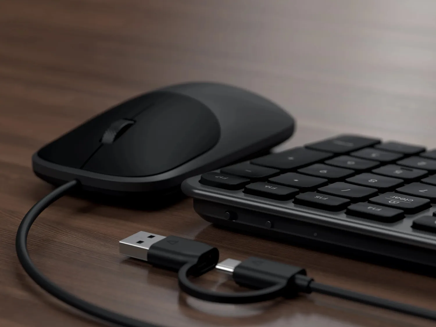 Satechi Slim CLX3 combo tastatură + mouse USB-C argintiu silențios