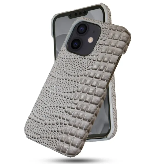 Timebox Husa Protectie iPhone 12 Gri Microfibra