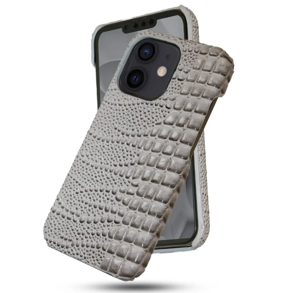 Timebox Husa Protectie iPhone 12 Gri Microfibra