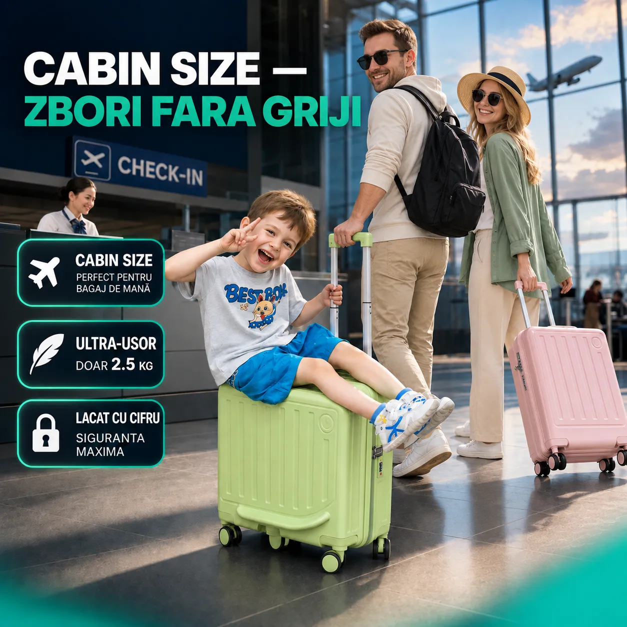 Timebox troler Copii Ride-On 20 44x21x43cm verde matcha