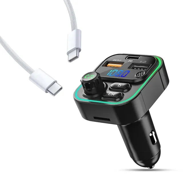 Timebox Pachet accesorii auto USB-C 66W 1m alb hands-free
