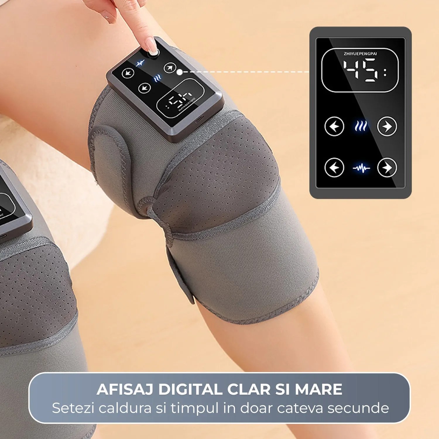 Timebox set 2 aparate termice genunchi gri wireless